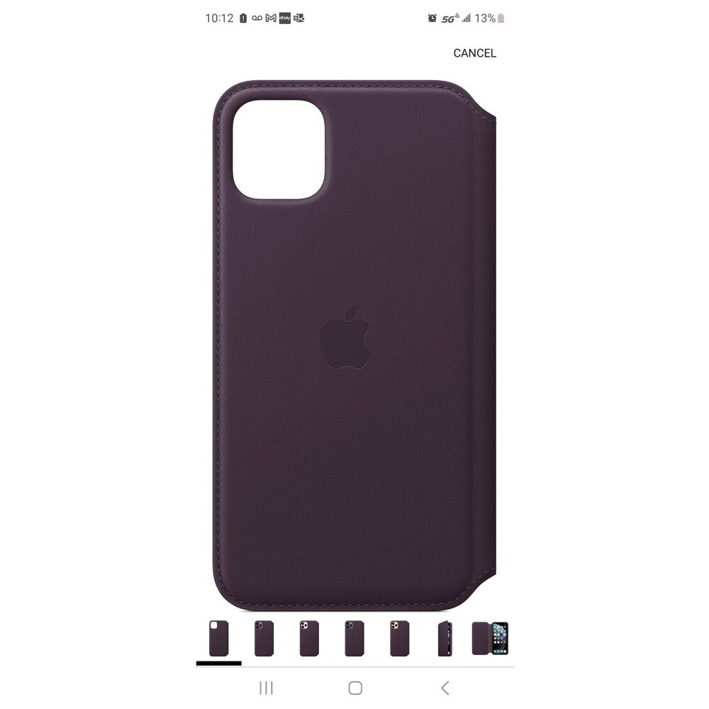 Apple Leather Folio for iPhone 11 Pro Max - Aubergine